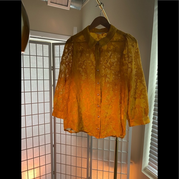 Anthropologie Forever That Girl Embroidered Lace Buttondown In Assorted - Picture 2 of 5